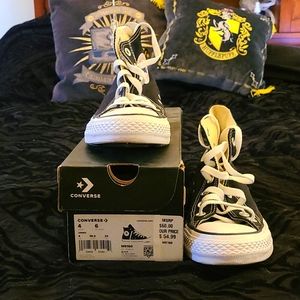 Converse black and white high tops